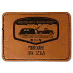 Texas Highland Lakes Airstream Club Logo Faux Leather Iron On Patch - Rectangle