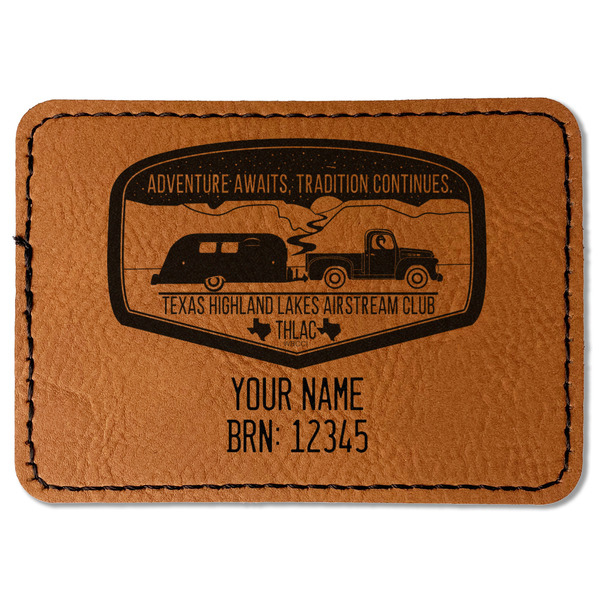Texas Highland Lakes Airstream Club Logo Leatherette Patches - Rectangle