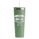 Texas Highland Lakes Airstream Club Logo RTIC Everyday Tumbler with Straw - 28oz - Light Green - Double-Sided