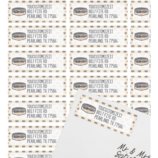 Texas Highland Lakes Airstream Club Logo Mailing Label on Envelope - Multiple Labels