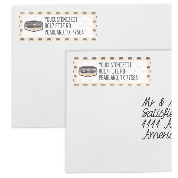 Texas Highland Lakes Airstream Club Logo Mailing Labels - Double Stack Close Up