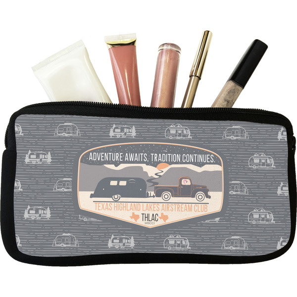 Custom Texas Highland Lakes Airstream Club Logo Makeup / Cosmetic Bag
