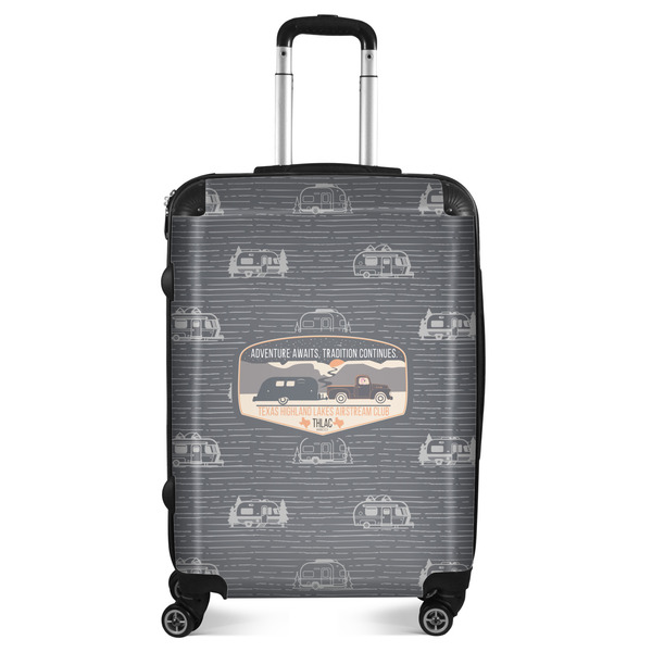 Custom Texas Highland Lakes Airstream Club Logo Suitcase - 24" Medium - Checked