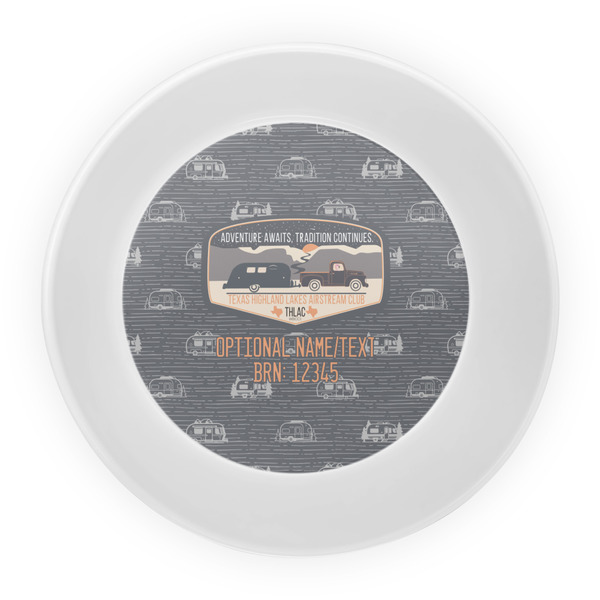 Texas Highland Lakes Airstream Club Logo Melamine Bowl - Center