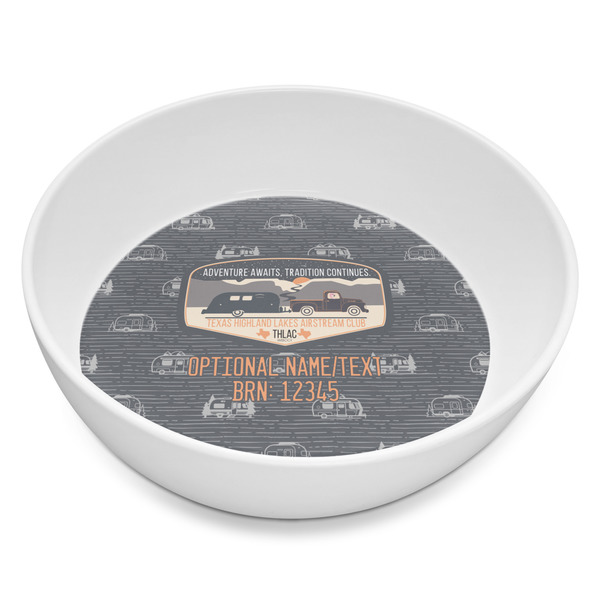 Custom Texas Highland Lakes Airstream Club Logo Melamine Bowl - 8 oz