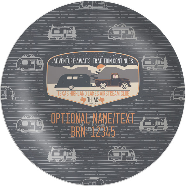 Custom Texas Highland Lakes Airstream Club Logo Melamine Plate