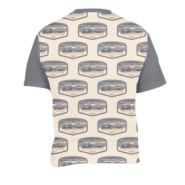 Texas Highland Lakes Airstream Club Logo Men's Crew Neck T Shirt Medium - Back