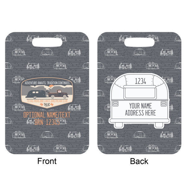 Texas Highland Lakes Airstream Club Logo Metal Luggage Tag - Approval