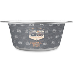 Texas Highland Lakes Airstream Club Logo Stainless Steel Dog Bowl