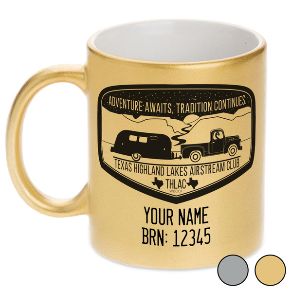 Texas Highland Lakes Airstream Club Logo Metallic Mugs - Swatches