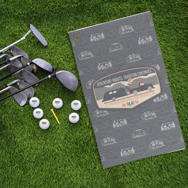 Texas Highland Lakes Airstream Club Logo Microfiber Golf Towels - LIFESTYLE