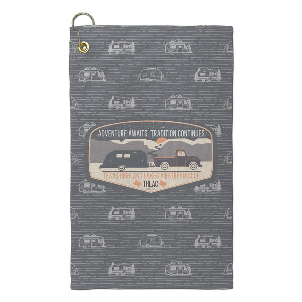 Custom Texas Highland Lakes Airstream Club Logo Microfiber Golf Towel - Small