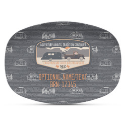 Texas Highland Lakes Airstream Club Logo Plastic Platter - Microwave & Oven Safe Composite Polymer
