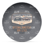 Texas Highland Lakes Airstream Club Logo Microwave Safe Plastic Plate - Composite Polymer