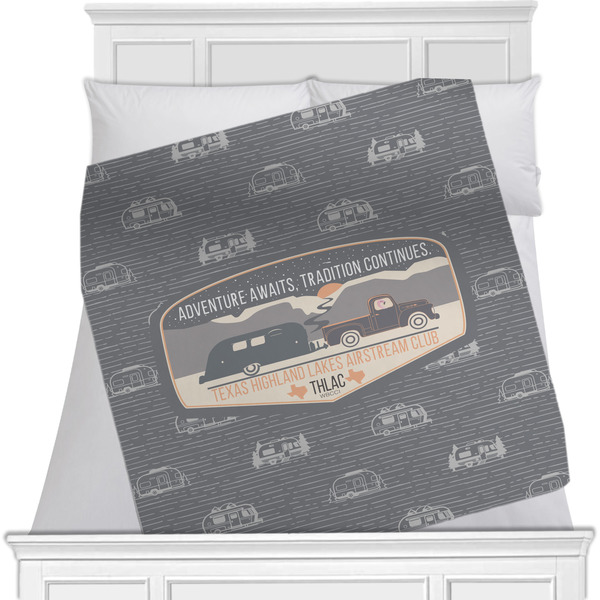 Custom Texas Highland Lakes Airstream Club Logo Minky Blanket