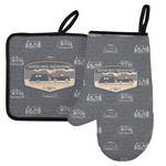 Texas Highland Lakes Airstream Club Logo Left Oven Mitt & Pot Holder Set