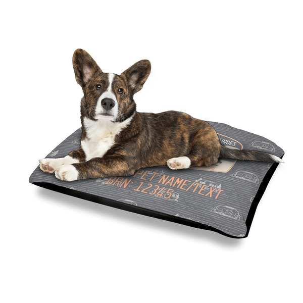 Texas Highland Lakes Airstream Club Logo Outdoor Dog Beds - Medium - IN CONTEXT