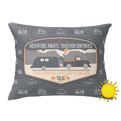 Texas Highland Lakes Airstream Club Logo Outdoor Throw Pillow - Rectangular