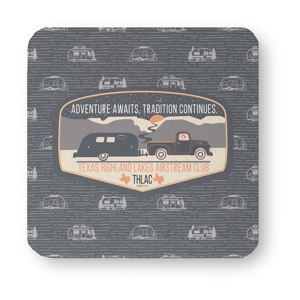 Texas Highland Lakes Airstream Club Logo Paper Coasters - Approval