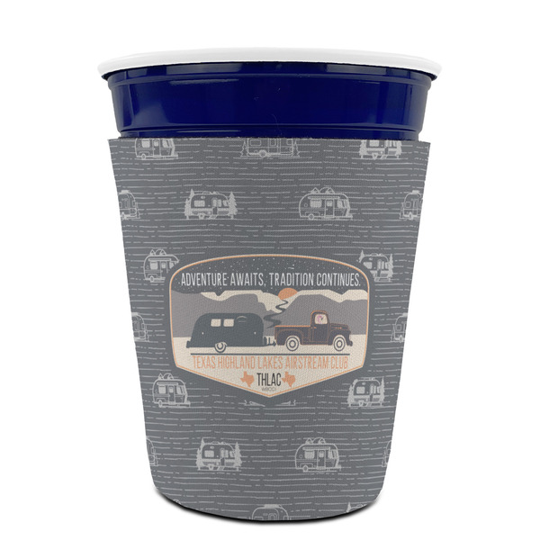 Texas Highland Lakes Airstream Club Logo Party Cup Sleeves - without bottom - Front (On Cup)
