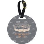 Texas Highland Lakes Airstream Club Logo Plastic Luggage Tag - Round