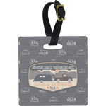Texas Highland Lakes Airstream Club Logo Plastic Luggage Tag - Square