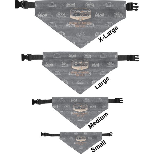 Texas Highland Lakes Airstream Club Logo Pet Bandana Sizes