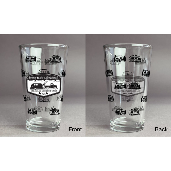 Texas Highland Lakes Airstream Club Logo Pint Glass - Full Fill w Transparency - Approval