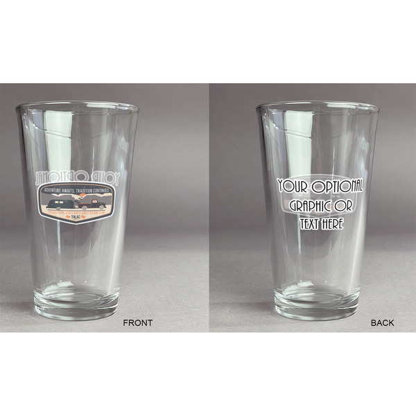 Texas Highland Lakes Airstream Club Logo Pint Glass - Two Content - Approval