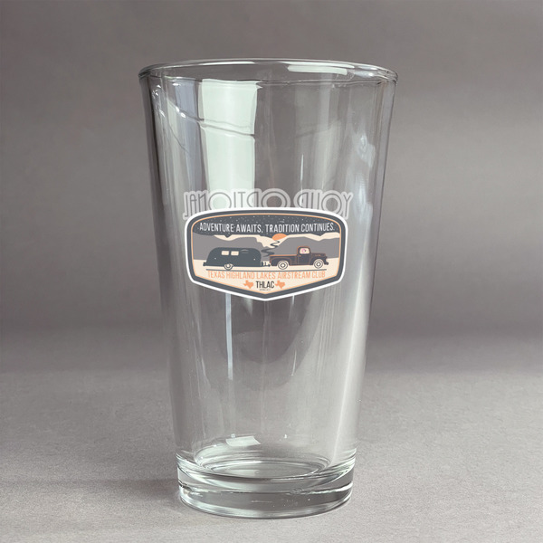 Custom Texas Highland Lakes Airstream Club Logo Pint Glass - Full Color Logo