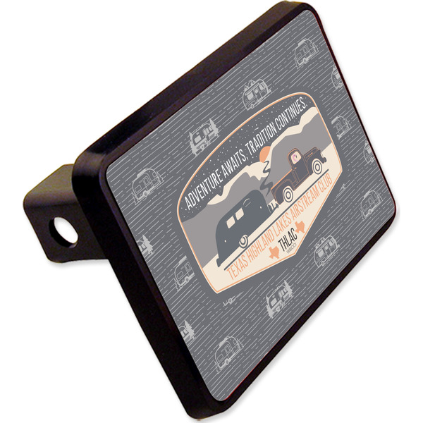 Custom Texas Highland Lakes Airstream Club Logo Rectangular Trailer Hitch Cover - 2"