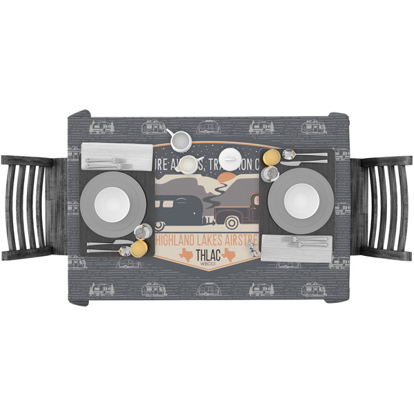 Texas Highland Lakes Airstream Club Logo Rectangular Tablecloths - LIFESTYLE