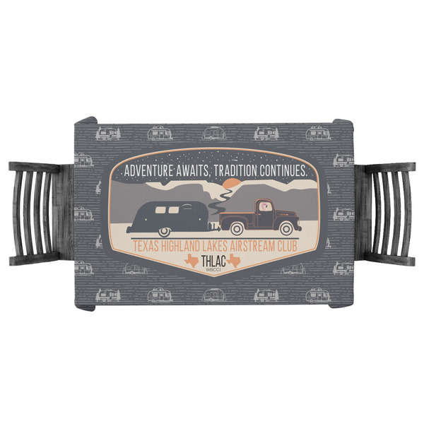 Custom Texas Highland Lakes Airstream Club Logo Tablecloth - 58" x 58"