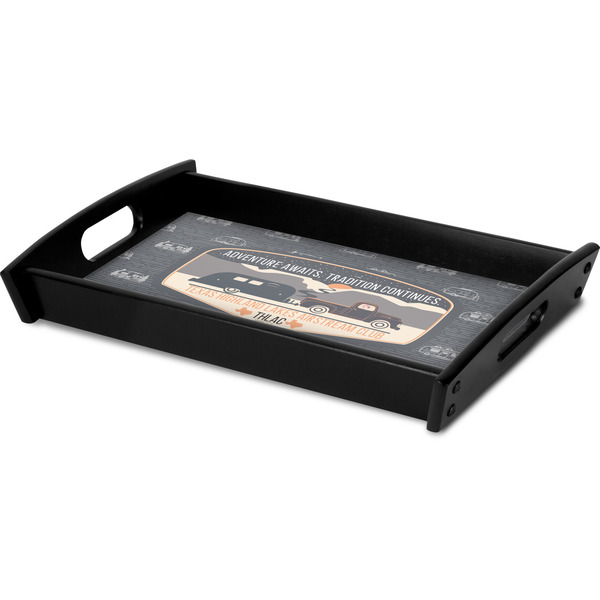 Texas Highland Lakes Airstream Club Logo Serving Tray Black - Corner