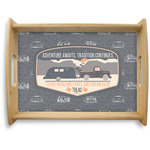 Texas Highland Lakes Airstream Club Logo Natural Wooden Tray - Large