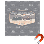 Texas Highland Lakes Airstream Club Logo Square Car Magnet - 6"