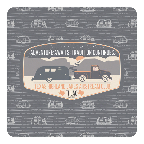 Custom Texas Highland Lakes Airstream Club Logo Square Decal