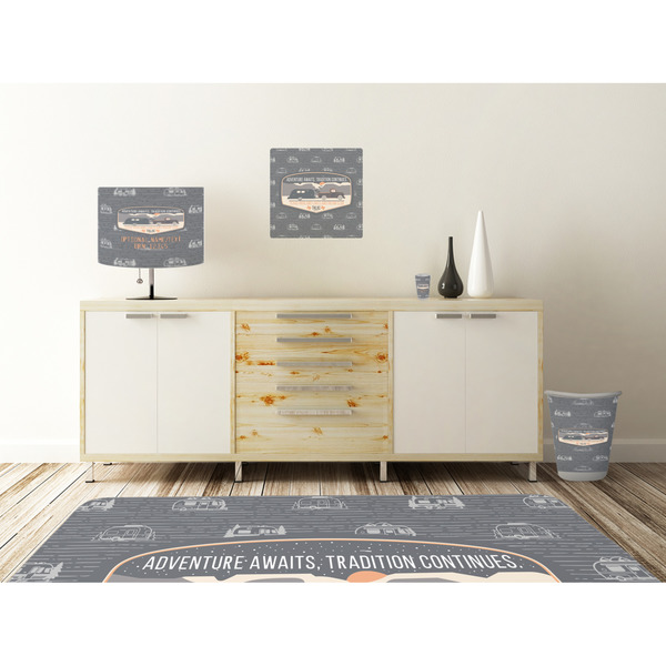 Texas Highland Lakes Airstream Club Logo Square Wall Decal Wooden Desk