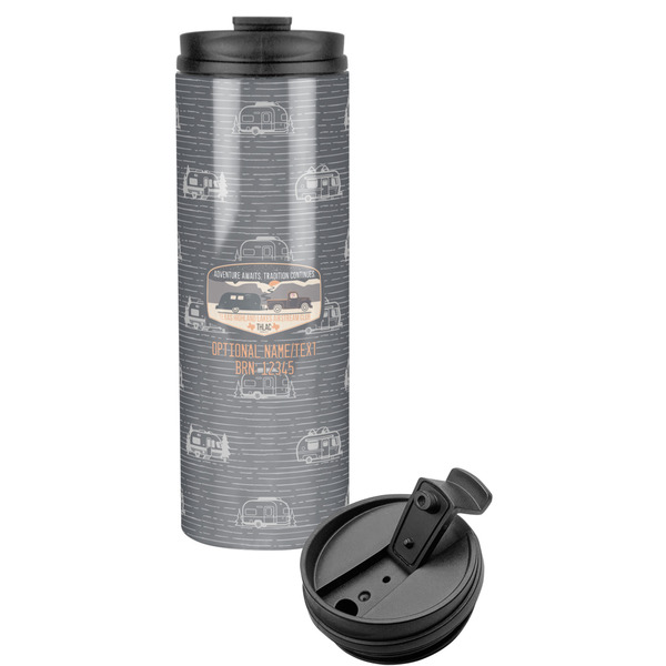 Custom Texas Highland Lakes Airstream Club Logo Stainless Steel Skinny Tumbler
