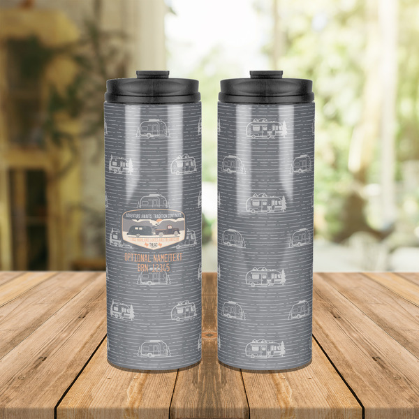 Texas Highland Lakes Airstream Club Logo Stainless Steel Tumbler - Lifestyle