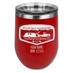 Texas Highland Lakes Airstream Club Logo Stemless Stainless Steel Wine Tumbler - Red - Single-Sided