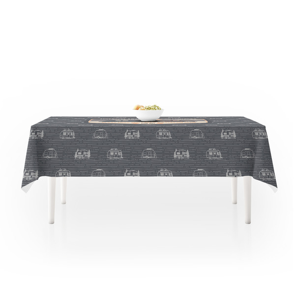 Texas Highland Lakes Airstream Club Logo Tablecloths (58"x102") - LIFESTYLE (side view)