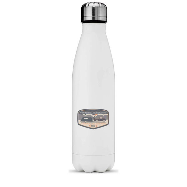 Custom Texas Highland Lakes Airstream Club Logo Water Bottle - 17 oz - Stainless Steel - Full Color Printing