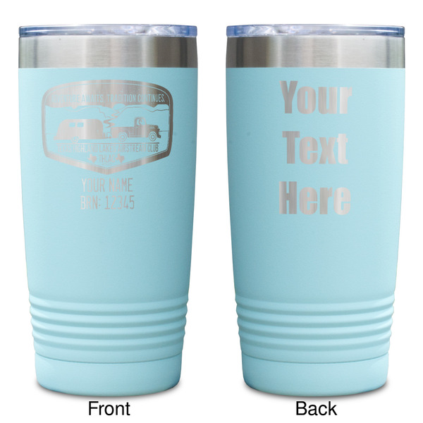 Texas Highland Lakes Airstream Club Logo Teal Polar Camel Tumbler - 20oz -Double Sided - Approval