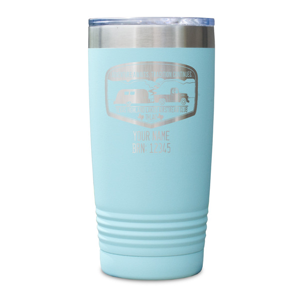 Texas Highland Lakes Airstream Club Logo Teal Polar Camel Tumbler - 20oz - Single Sided - Approval