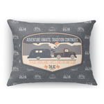 Texas Highland Lakes Airstream Club Logo Rectangular Throw Pillow Case