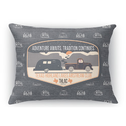 Texas Highland Lakes Airstream Club Logo Rectangular Throw Pillow Case