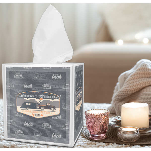 Texas Highland Lakes Airstream Club Logo Tissue Box - Lifestyle