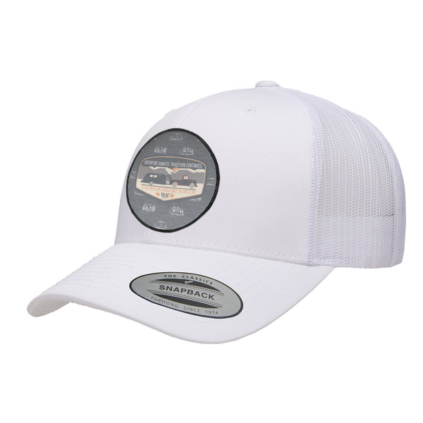 Custom Texas Highland Lakes Airstream Club Logo Trucker Hat - White
