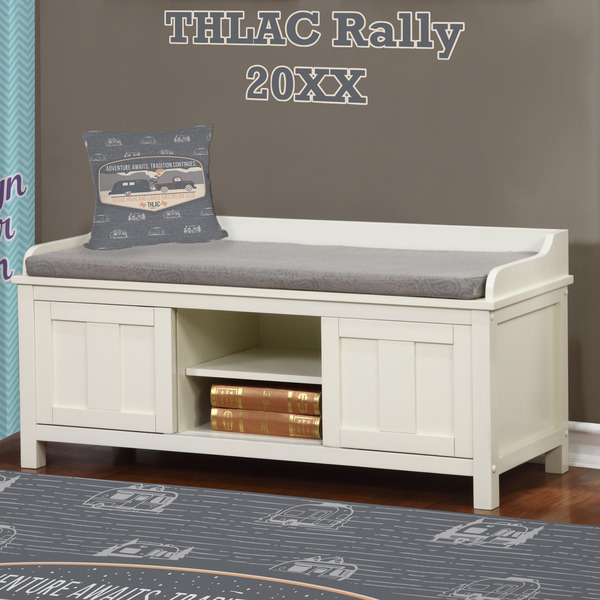 Texas Highland Lakes Airstream Club Logo Wall Name Decal Above Storage bench